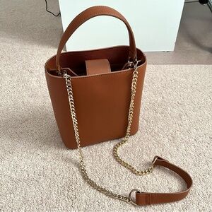 Forever 21 Cognac Bucket Crossbody Bag